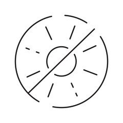 Sun Protection Related Vector Line Icon. Icons as Sunscreen, Sunglasses, UV rays exposure time and more. Summer vacation