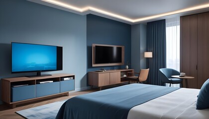 modern living room with tv