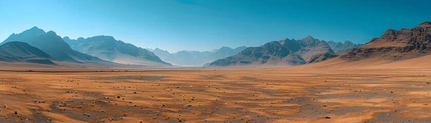 Vast Expansive Mountain Desert Landscape Showcasing Natural Serenity and Rugged Terrain