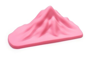 Cute plasticine mountain dessert icing pink.