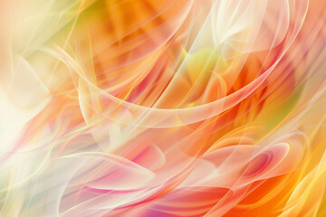 Obraz premium An artistic visualization of intertwining warm hues in shades of orange, red, pink, and yellow, conveying energy and movement.