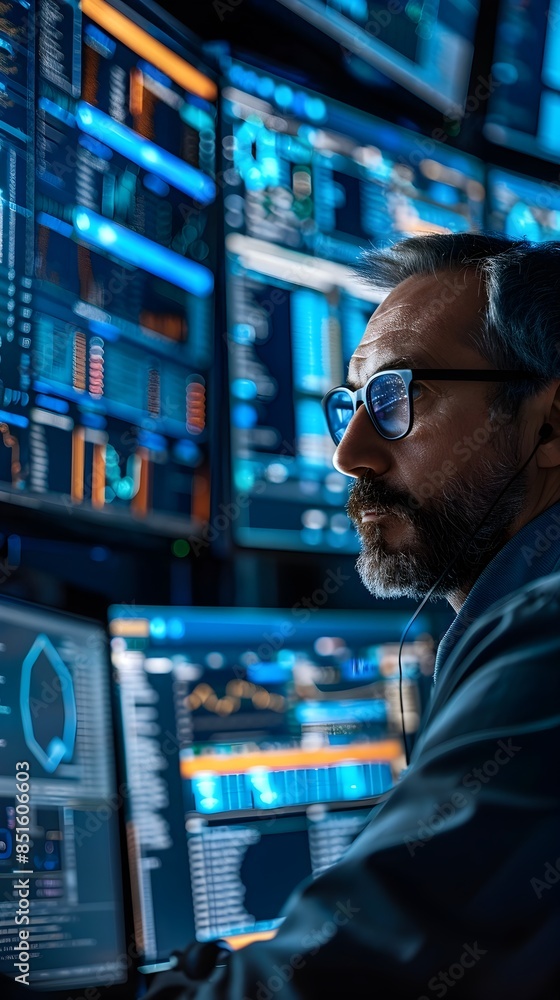 Poster it specialists monitoring advanced network security center