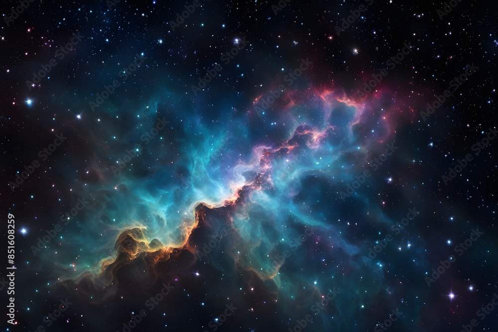 Canvas Prints a colorful image of space