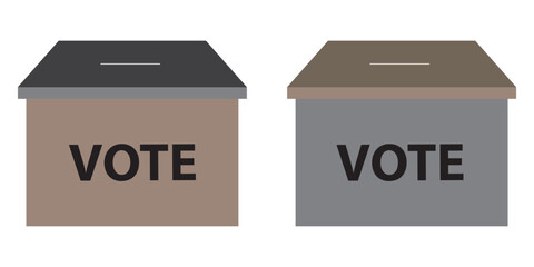 Hand voting ballot box line icon, election and vote, vote box sign vector graphics, editable stroke linear icon, eps 10.
