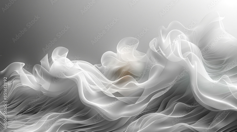 Poster abstract grey background poster with dynamic waves. technology network vector illustration.