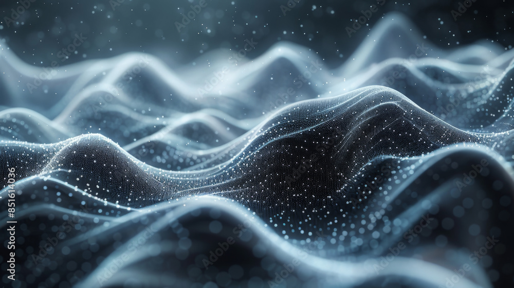 Poster abstract grey background poster with dynamic waves. technology network vector illustration.
