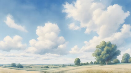 Fototapeta premium rural town in summer