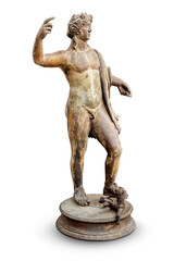 Ancient antique sculpture of a young man in the Museum of the ancient city Herculaneum