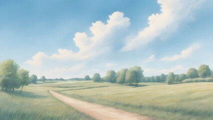 rural town in summer