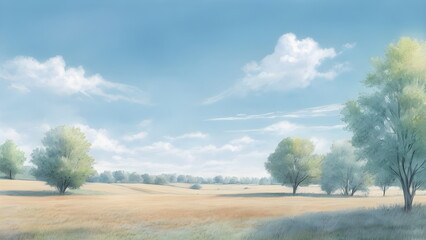 Obraz premium rural town in summer