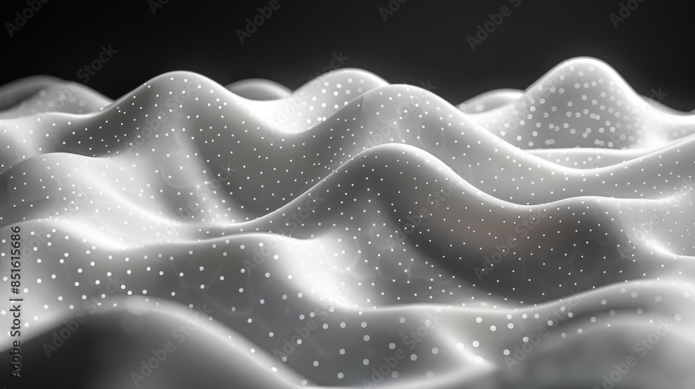 Aufkleber abstract grey background poster with dynamic waves. technology network vector illustration.