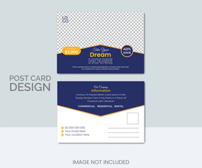 Real-estate post card design 