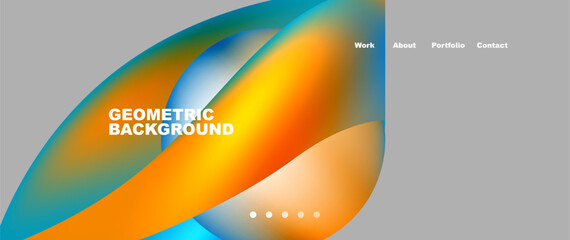 Dynamic flowing shapes concept design composition. Vector Illustration For Wallpaper, Banner, Background, Card, Book Illustration, landing page