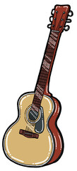 アコースティックギターのイラスト