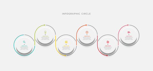 Contents infographic business  background template colorful design