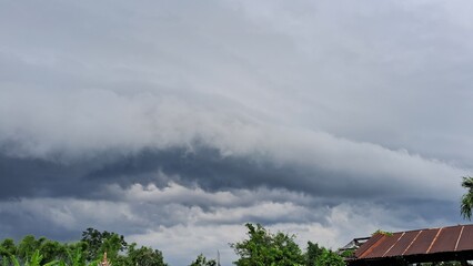 clouds over the mountain