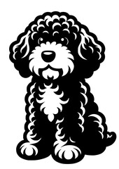 Labradoodle SVG, Dog Breed SVG, Dog SVG, Pet SVG, Dog Lover SVG, Peeking Animal SVG, Labradoodle Silhouette, Labradoodle Vector, Clipart, Cut file for Cricut SVG, JPG, PNG
