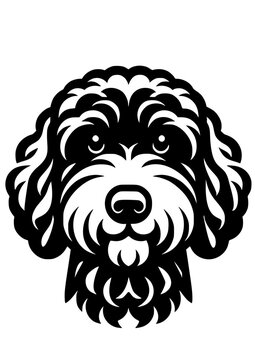 Labradoodle SVG, Dog Breed SVG, Dog SVG, Pet SVG, Dog Lover SVG, Peeking Animal SVG, Labradoodle Silhouette, Labradoodle Vector, Clipart, Cut file for Cricut SVG, JPG, PNG