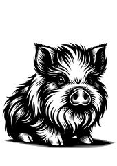 Pig SVG, Farm Animals SVG, Kunekune Pig, Farm Life SVG, Village SVG, Cow SVG, Pig Silhouette, Pig Vector, Clipart, Cut file for Cricut, SVG, JPG, PNG