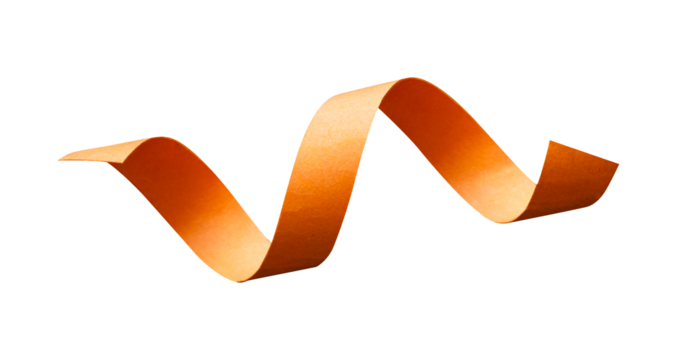 curl ribbon paper isolated element