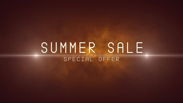 SUMMER SALE. Big discounts (dumping, percentages, purchases, sale). Artistic intro. Quick Time, h264, 16-bit color, highest quality. 3D animation. Smooth gradation of color, without banding effect!
