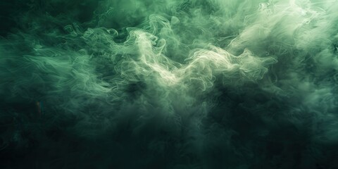 Fototapeta premium Abstract Green Smoke Swirls