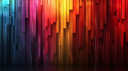 An abstract background with parallelograms stacked to create a cascading effect, vivid colors, hd quality, digital art, high contrast, geometric design, modern aesthetic, artistic abstraction
