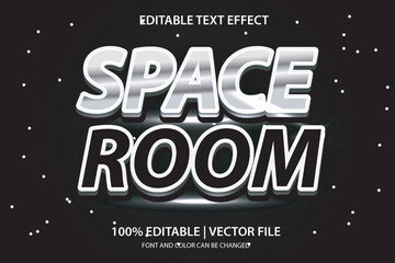 space room text effect