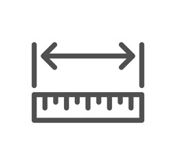 Measure related icon outline and linear vector.
