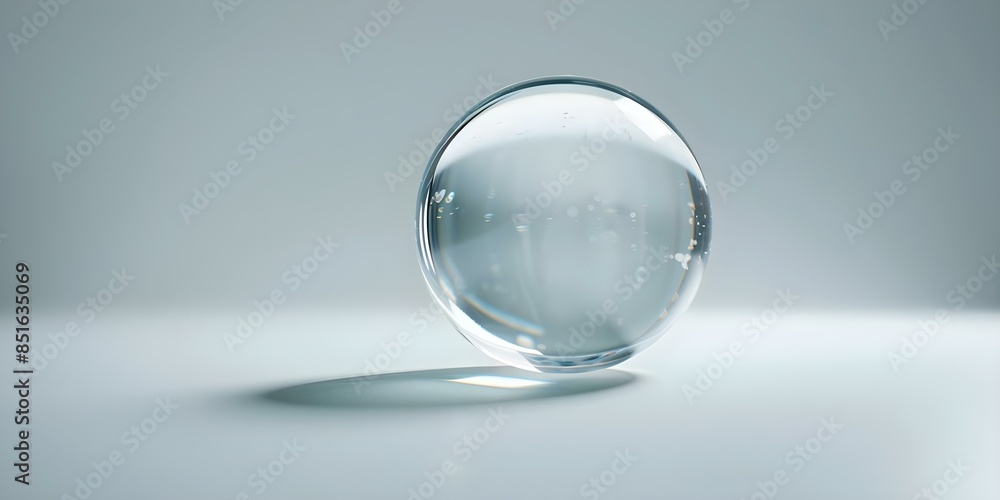 Poster looping timelapse animation empty crystal ball in 4k. concept timelapse, looping, animation, crystal
