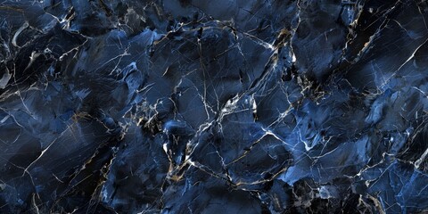 Abstract Blue and Gold Marble Texture
