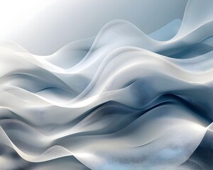 Fototapeta premium Sleek and Futuristic Platinum and Icy Blue Gradient Mesh Abstract Background