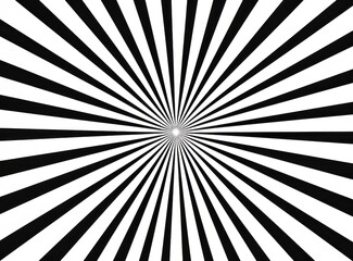 Obraz premium Dynamic black and white rays shooting outwards from a single point, flat style, suitable for action-packed comic panels or bold banner advertisements