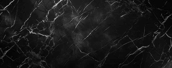 Black marble patterned texture background, dark grey and white colors, natural stone texture for interior design of kitchen or bathroom, closeup view.
