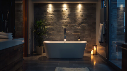 luxury bathroom with shower