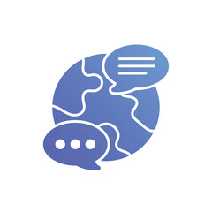 Global communication vector icon