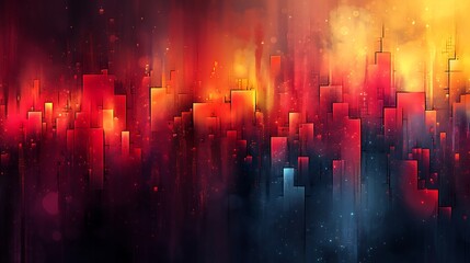 Parallelograms with a metallic sheen, bright and bold colors, futuristic aesthetic, hd quality, digital illustration, geometric precision, high contrast, modern design, artistic composition, sleek