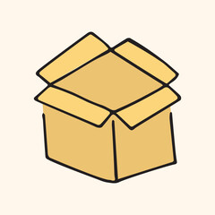 the package. box. delivery. unloading. to the door. mail. worldwide delivery. sender. recipient. purchase. online store. to send. receive. vector illustration. color background. flat style. doodle. 