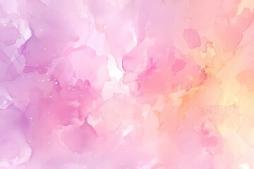 Abstract Watercolor Painting in Pink and Orange Hues