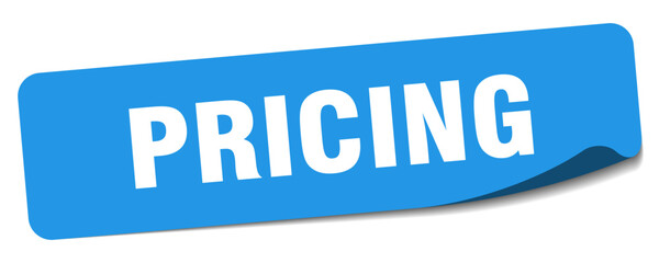pricing sticker. pricing label