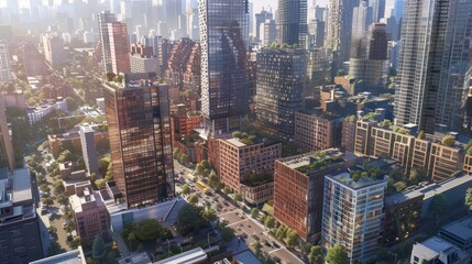 Aerial view of the big city