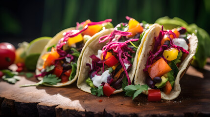 Vegetables Taco food photography poster background