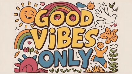 Good Vibes (T-shirt Design Motivational Quote, Illustartion,Typography)
