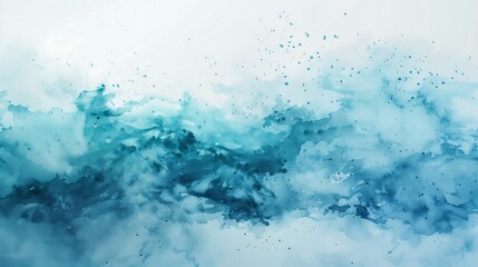 blue and teal watercolor splashes