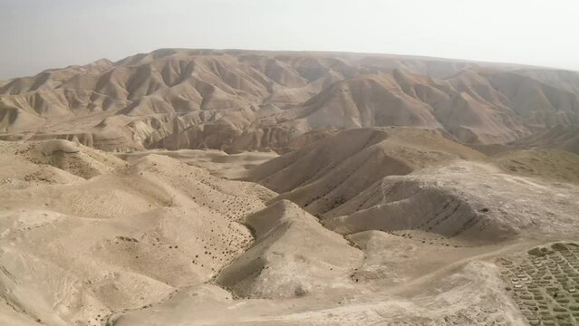 Nabi Musa site and mosque at Judean desert, Israel. Tomb of Prophet Moses