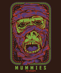 gorilla skull mummy artwork vector
