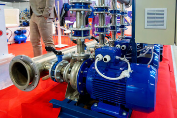 Industrial electric motors pumps for water supply.