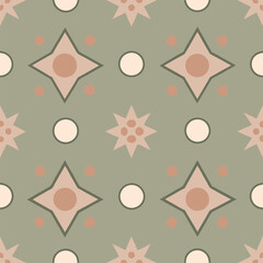 Earthy Elegance - Geometric Harmony in Seamless Patterns