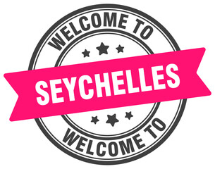 Welcome to Seychelles stamp. Seychelles round sign