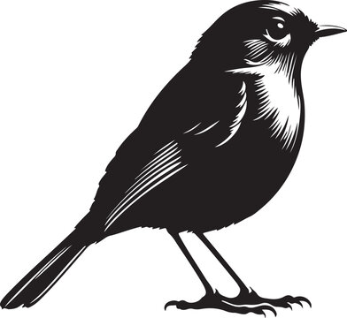 recommend clip art: Robin silhouette vector illustration